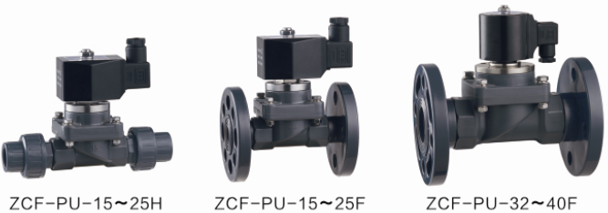 ZCF-P-F/H series 2-way flange and quick fitting anti-corrosive solenoid valve  DN15～40mm