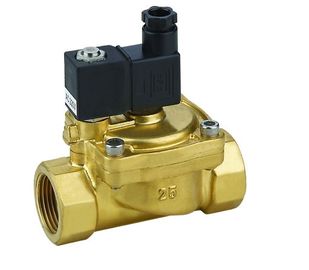 Brass 1/2 Inch Pilot Operated Electric Solenoid Valve Normally Closed DC24V / 12V