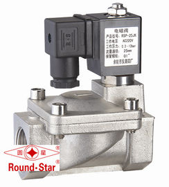 Stainless 2 Way Solenoid Water Valve , 3/8” Electric Solenoid Valve For Water