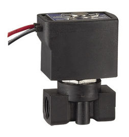 PA66 Plastic Miniature Solenoid Valve , Normally Closed Small Solenoid Valve 24V / 12VDC