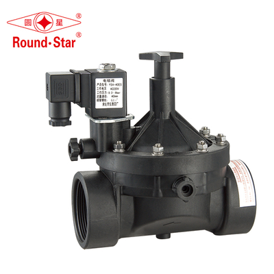 1 Inch Plastic Solenoid Water Valve AC220V IP65 3-Year Warranty