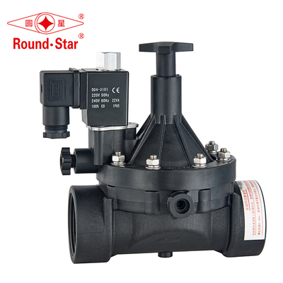 1 Inch Plastic Solenoid Water Valve AC220V IP65 3-Year Warranty