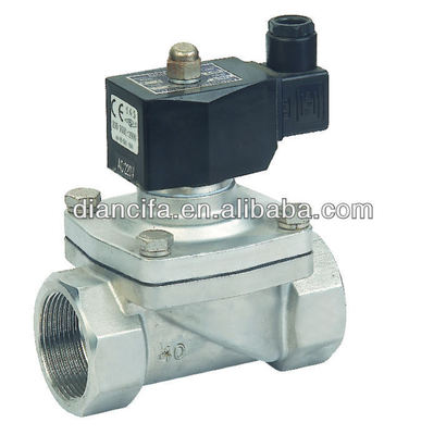 Stainless Steel Solenoid Valve DN65MM DN80MM 3INCH Thread Type with Diaphragm Structure