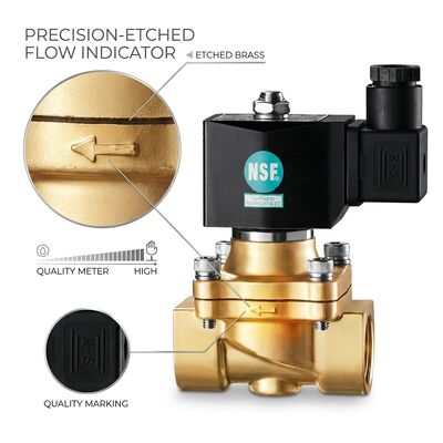 Zero Differential Pressure UL Certified Plastic Water Solenoid Valve PA66 Body Direct Acting 2 Way NC IP65